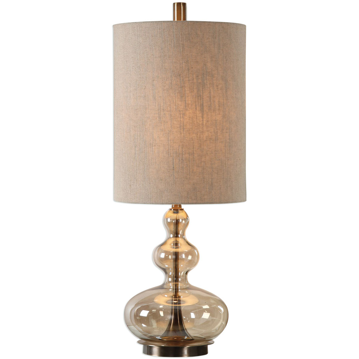 Formoso 32.25 inch 150 watt Light Amber Glass and Antiqued Brass Table Lamp Portable Light