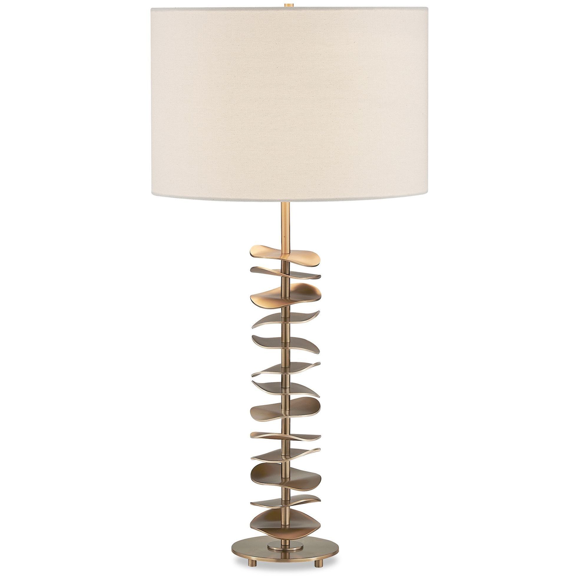 Akoa 30.5 inch 150 watt Antique Brass Table Lamp Portable Light