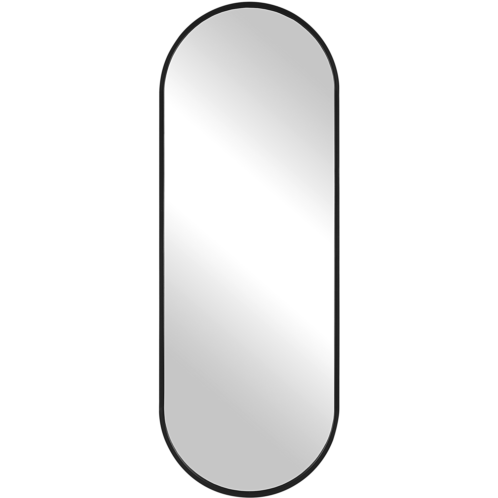 Varina 60 X 22 inch Satin Black Mirror