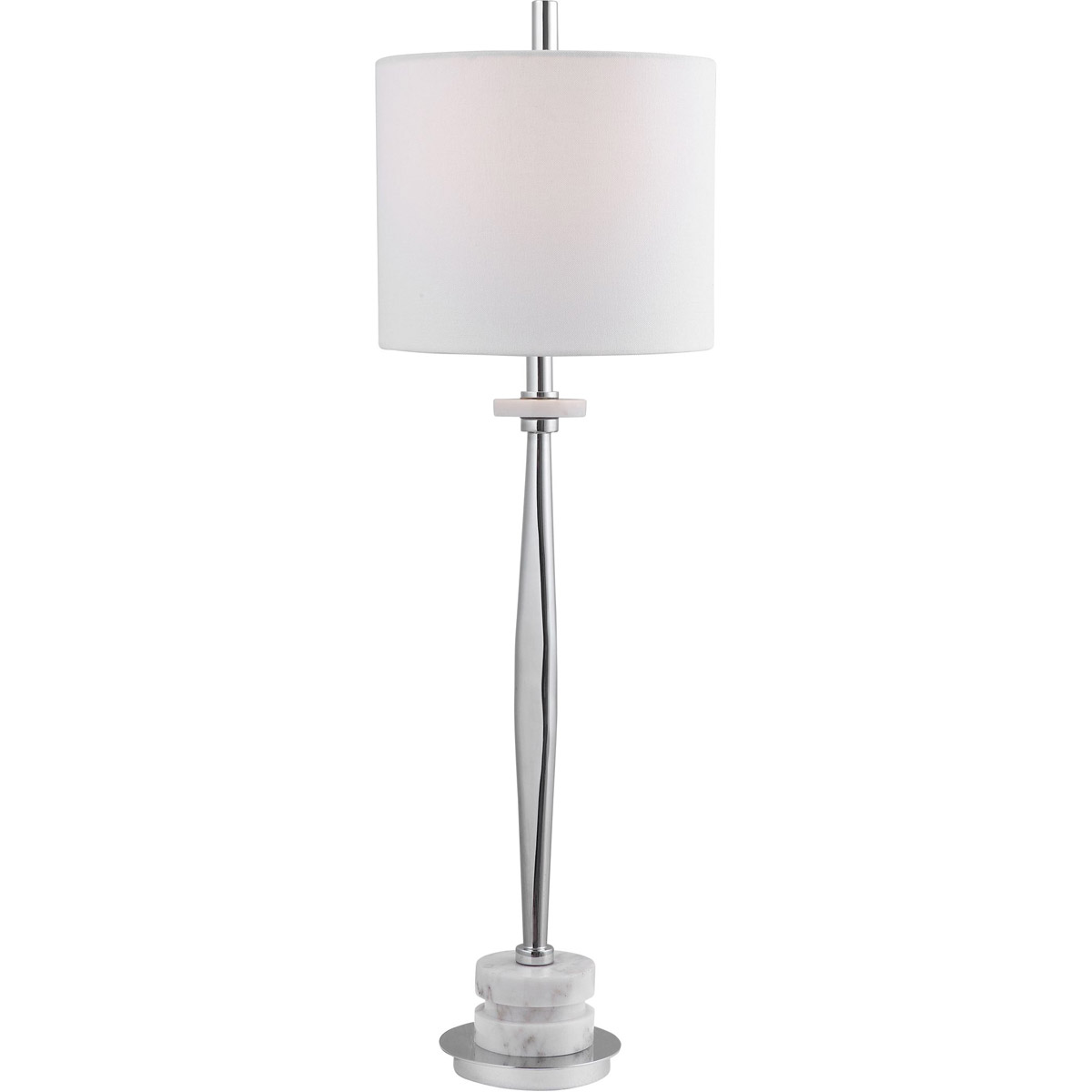 Magnus 36 inch 150 watt Chrome Buffet Lamp Portable Light