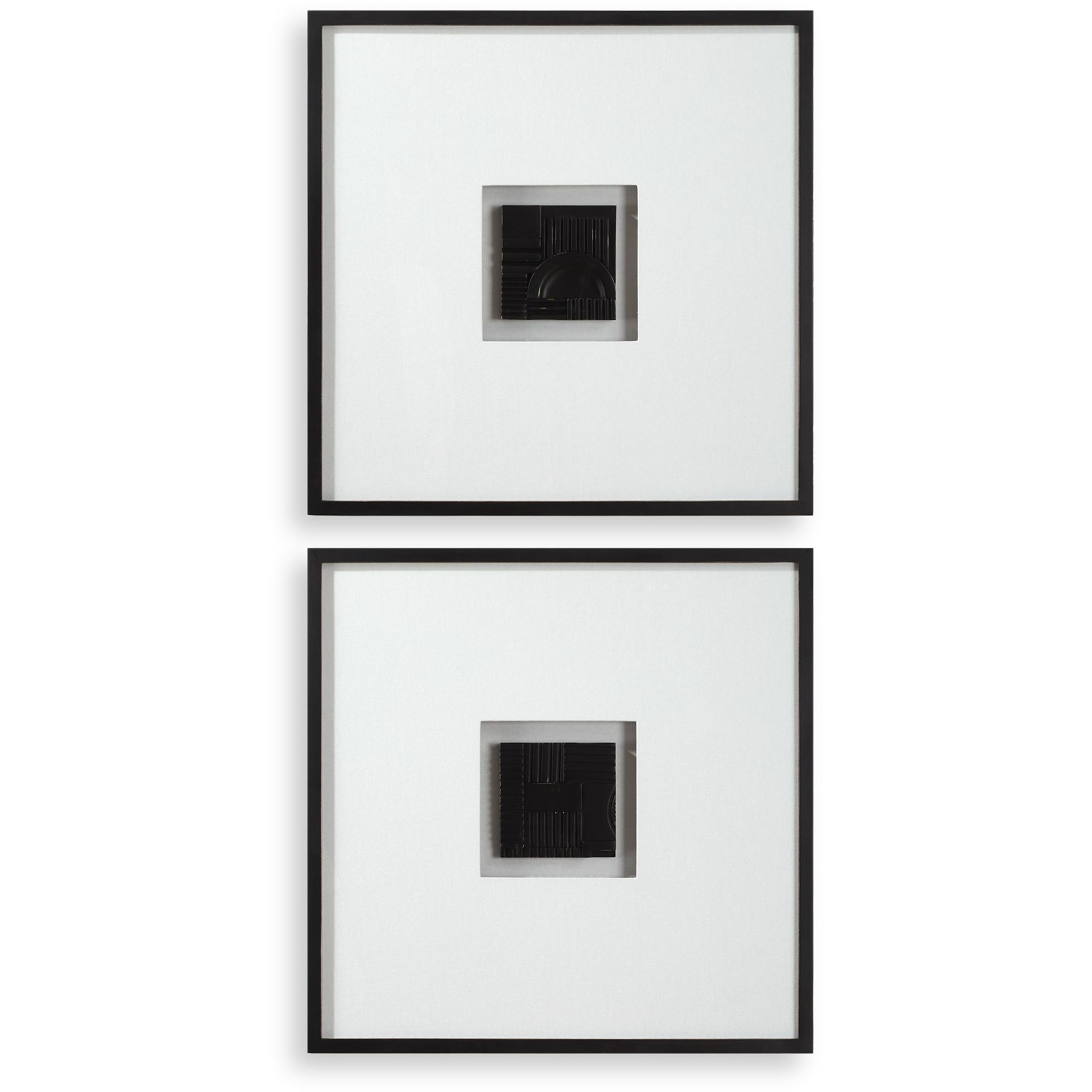 Origins Shadow Dark Bronze and and Satin Black Shadow Boxes, Set of 2